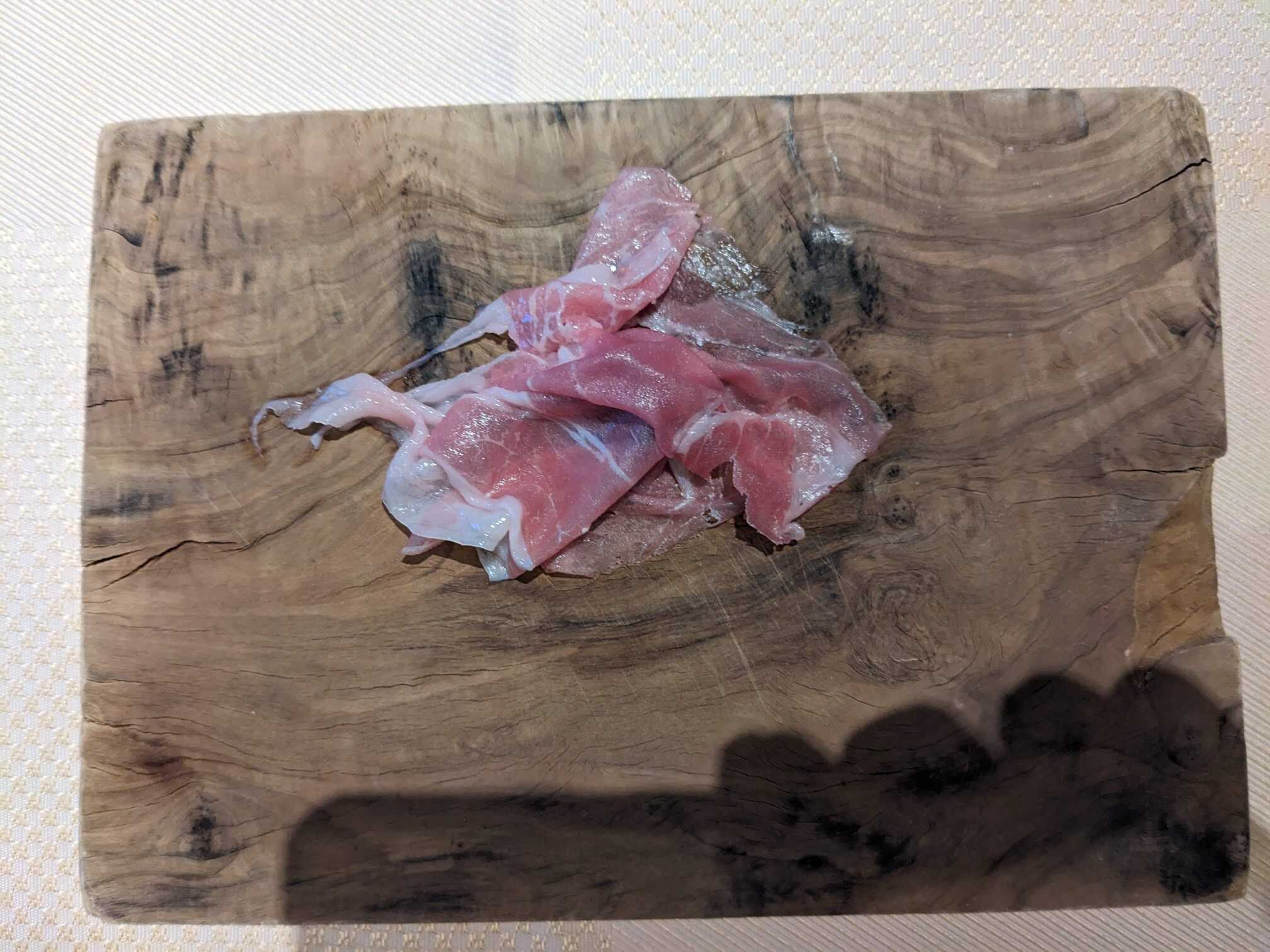Dry cured ham from Auvergne with Amarena cherry