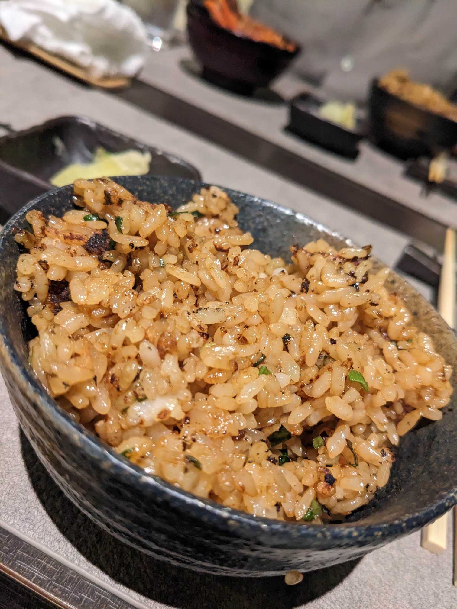 Just to make sure you're full, a huge portion of garlic rice.