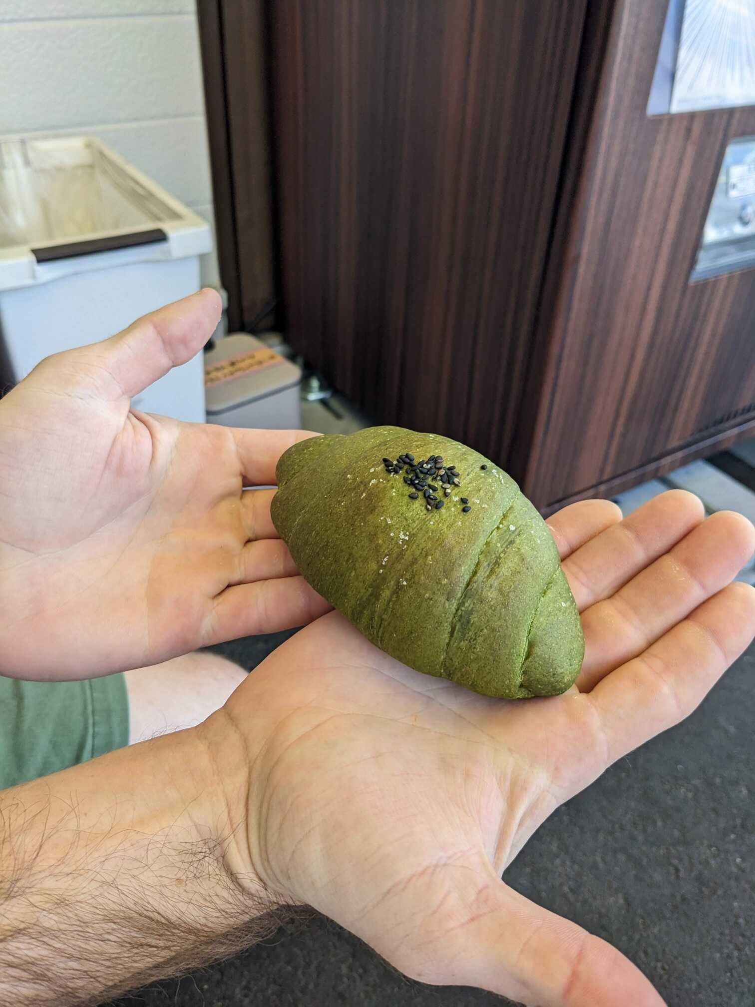 Matcha red bean bun