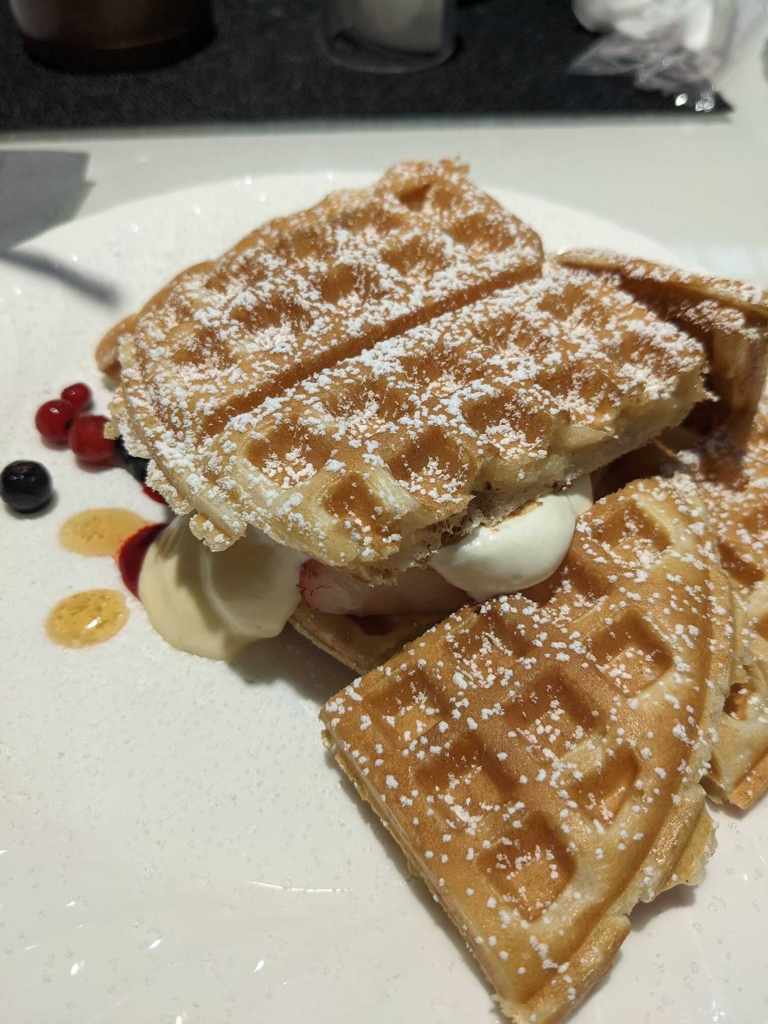 Post lunch waffles, light and not too sweet